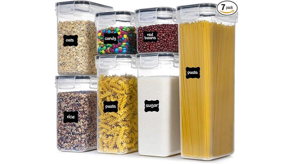 seven bpa free kitchen canisters