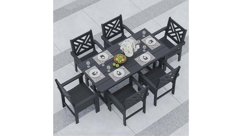 seven piece patio dining set