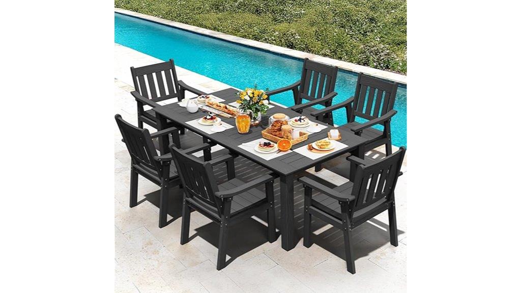 seven piece patio dining set