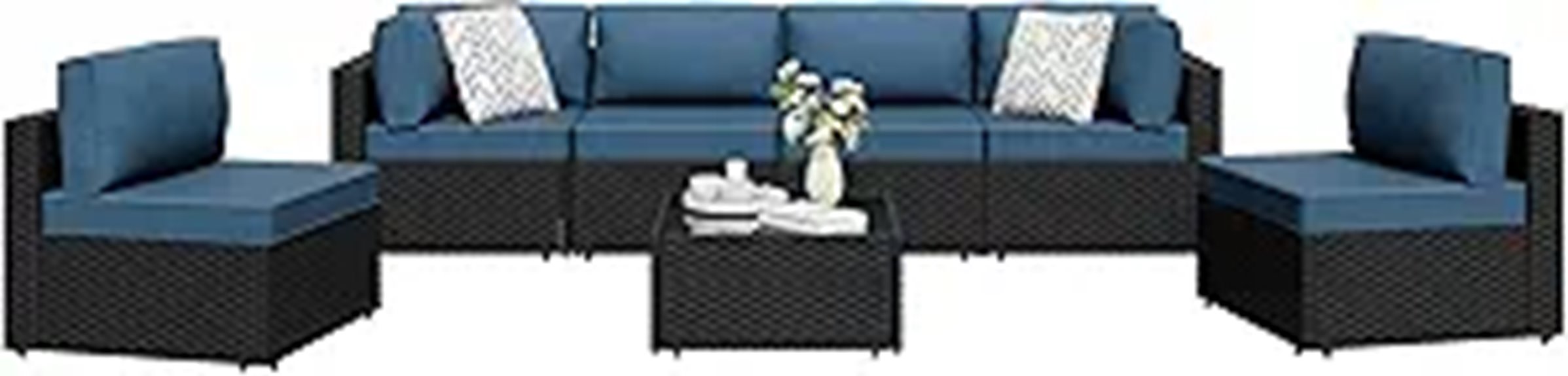 seven piece patio sofa set