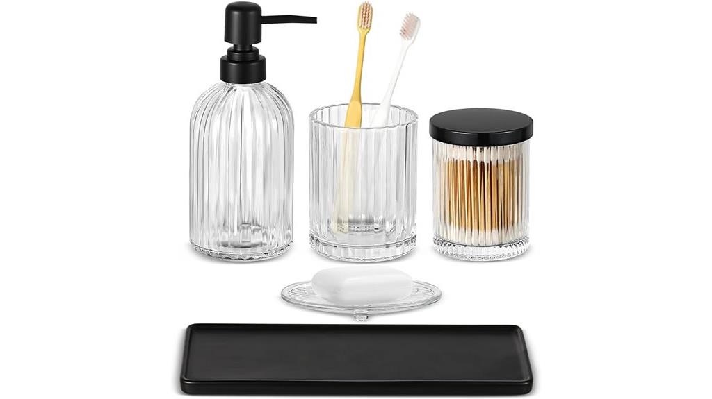 shinowa 5 piece bathroom set
