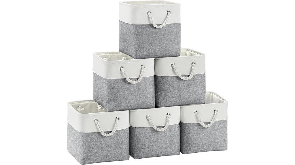 six pack fabric baskets