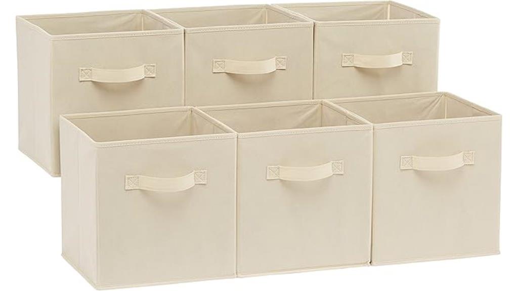 six pack fabric storage cubes