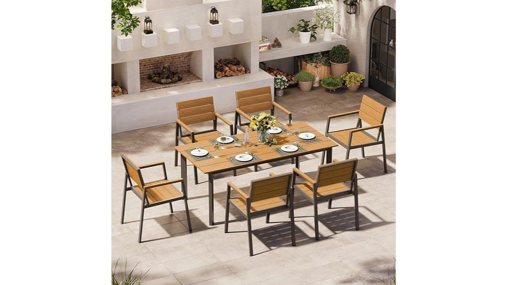 six person outdoor table