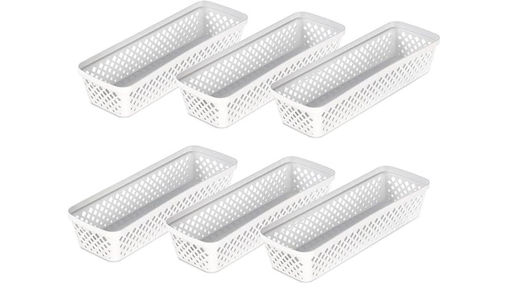 six piece plastic organizer set