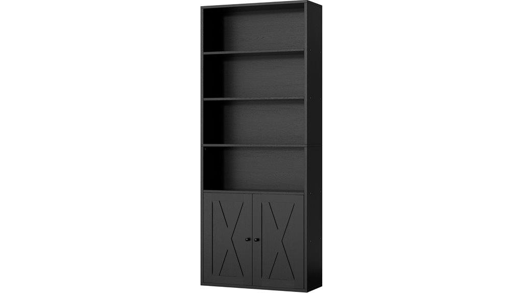 six shelf door bookcase