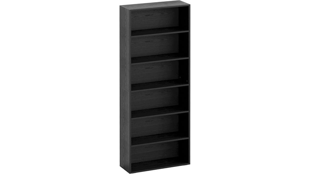 six tier floor bookshelf