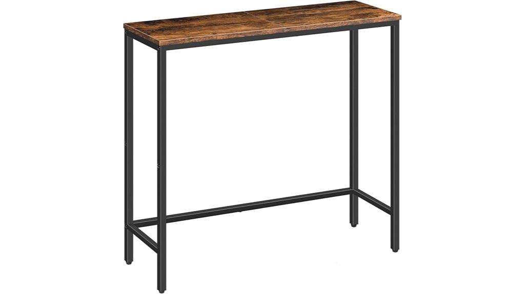 sleek entryway console table