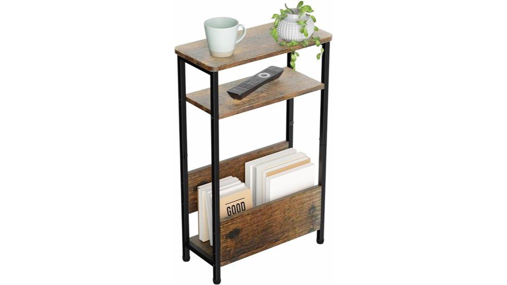 slim space saving side table