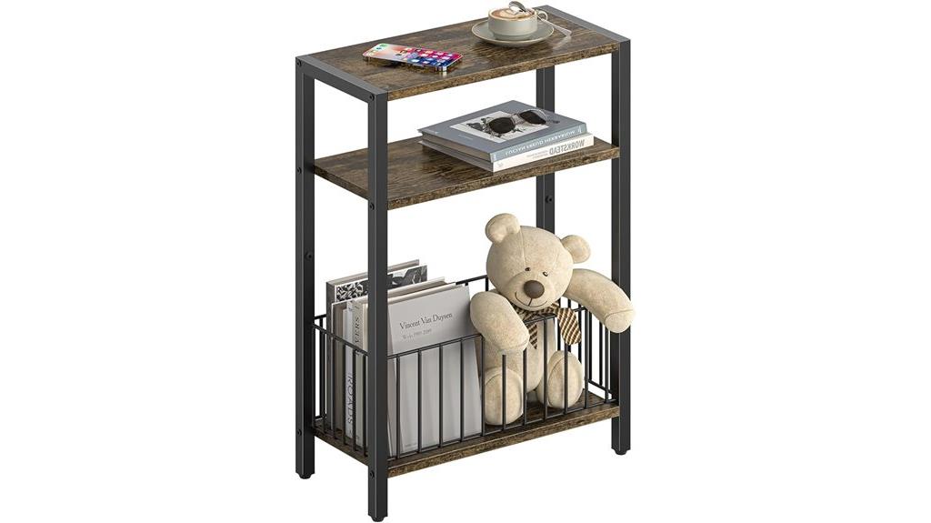 slim storage side table