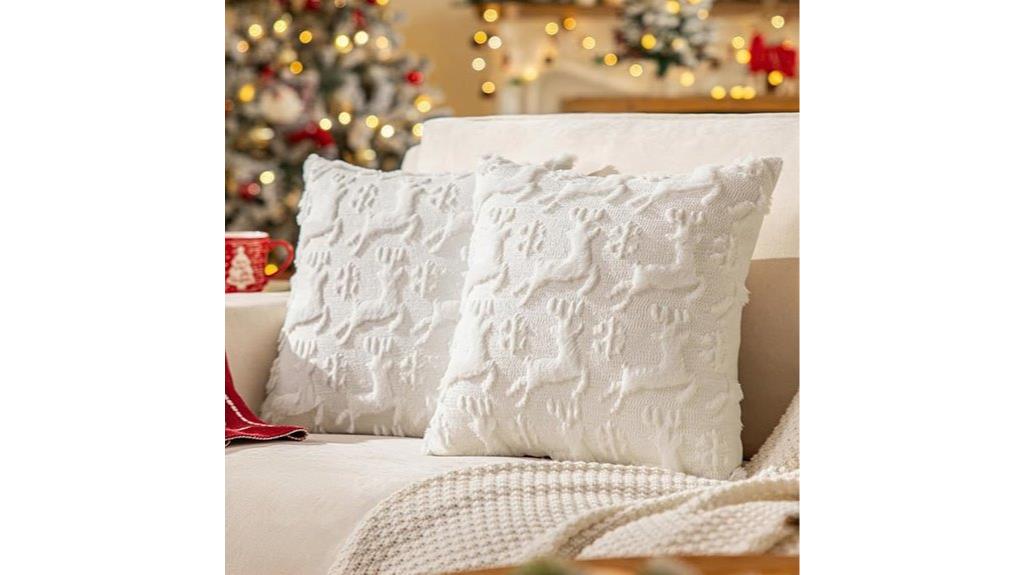snowflake christmas pillow covers