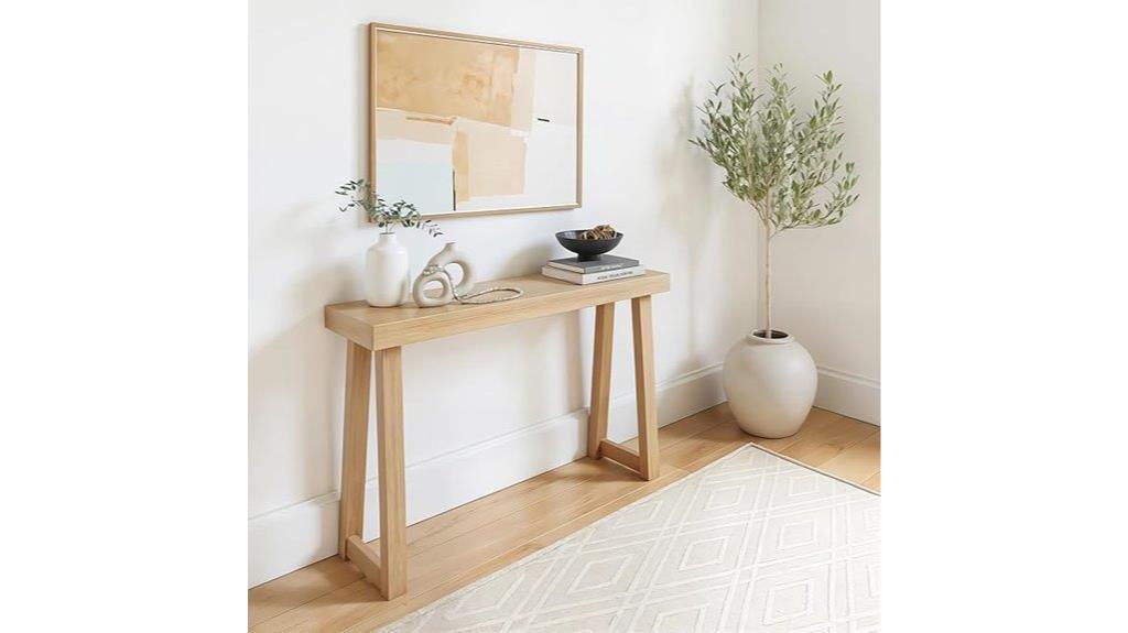 solid wood console table