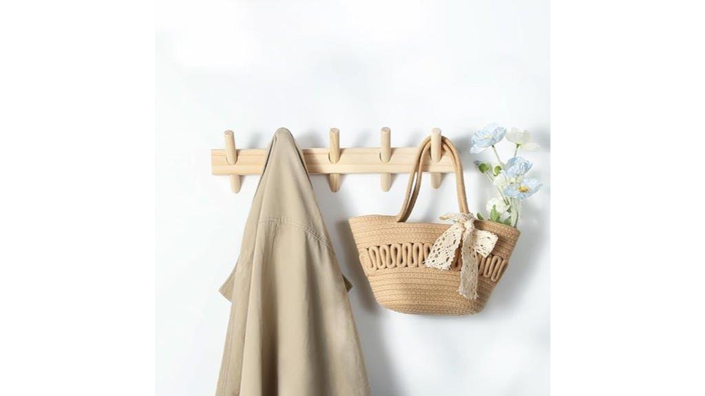solid wooden coat rack