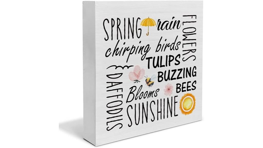 spring farmhouse wooden sign