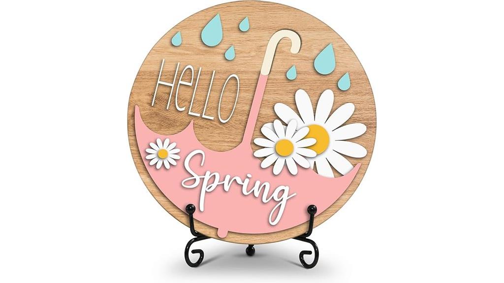 spring rustic floral plaque