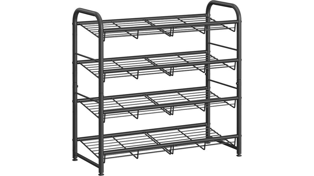 stackable metal shoe storage