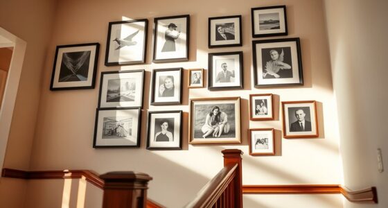 staircase landing wall designs