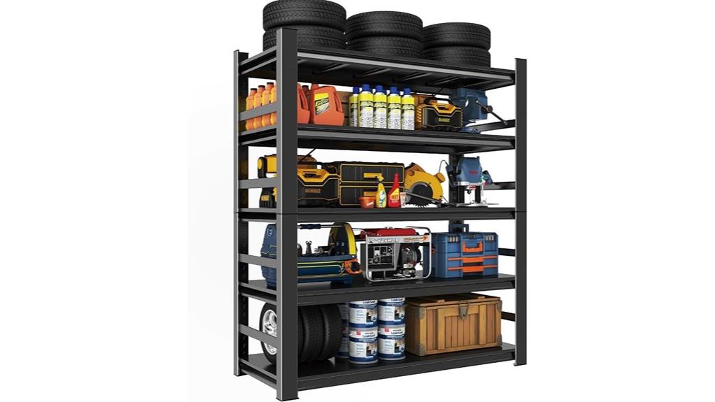 sturdy steel garage shelf