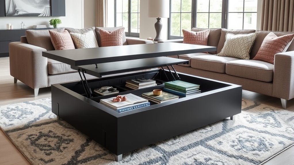 stylish lift top storage tables