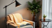 stylish reading corner lighting