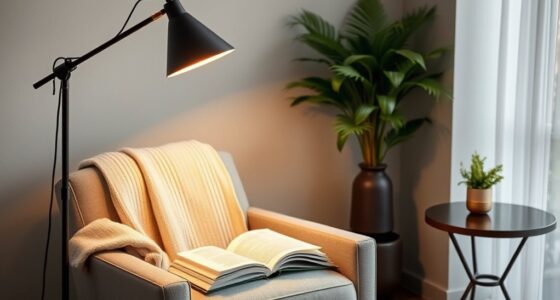 stylish reading corner lighting