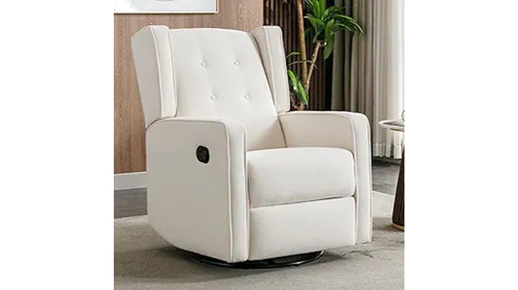swivel nursery glider chair