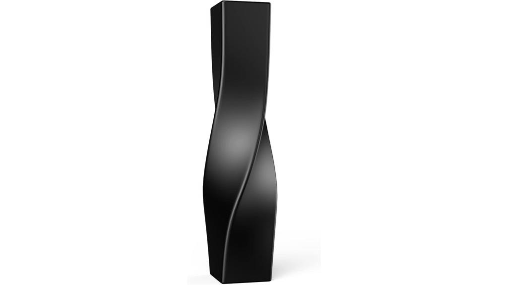 tall twisted floral vase