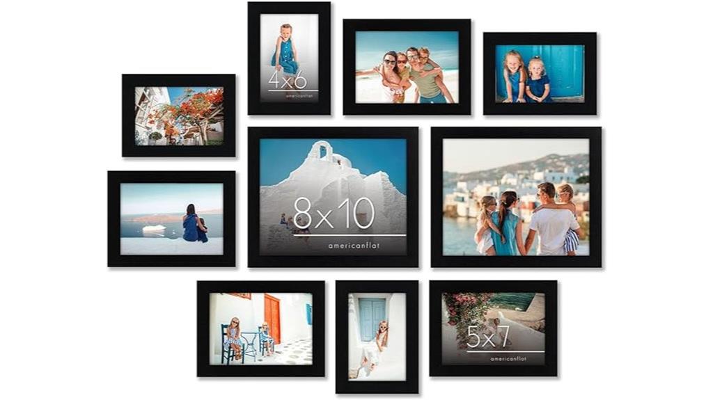 ten sturdy glass frames