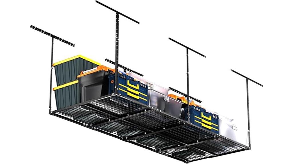 three 8 foot garage racks