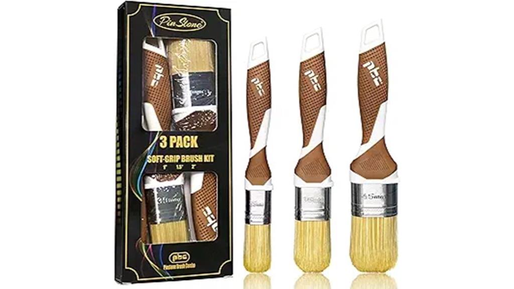 three brush painting set