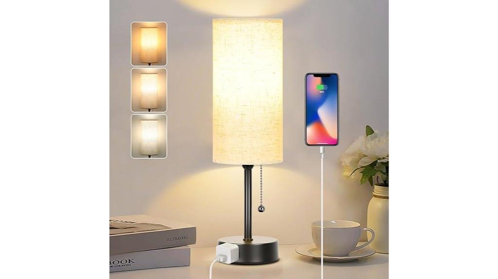 three color pull chain lamp