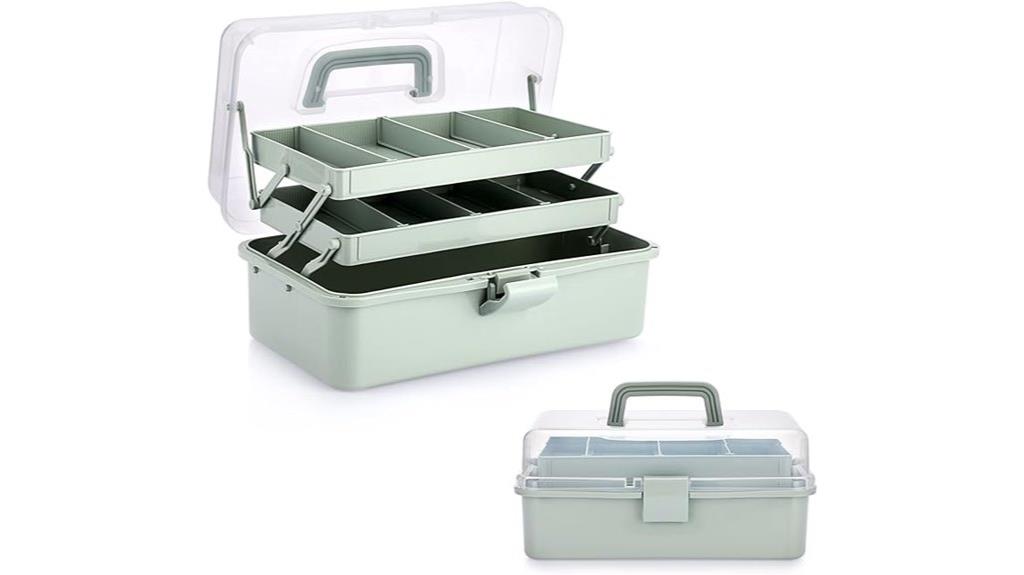 three layer plastic storage