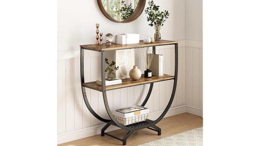 three tier entry console