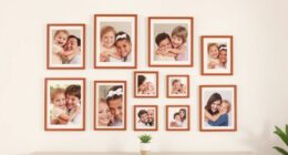 tidy family photo displays