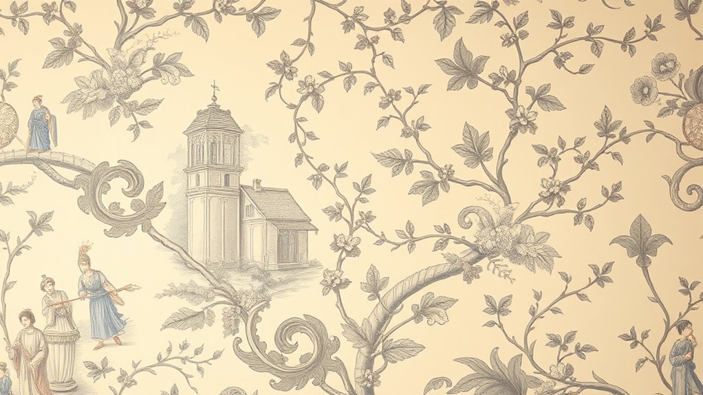 toile wallpaper craftsmanship history