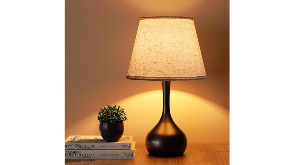 touch controlled bedroom lamp