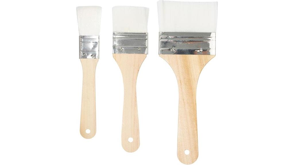 triple synthetic chip brushes