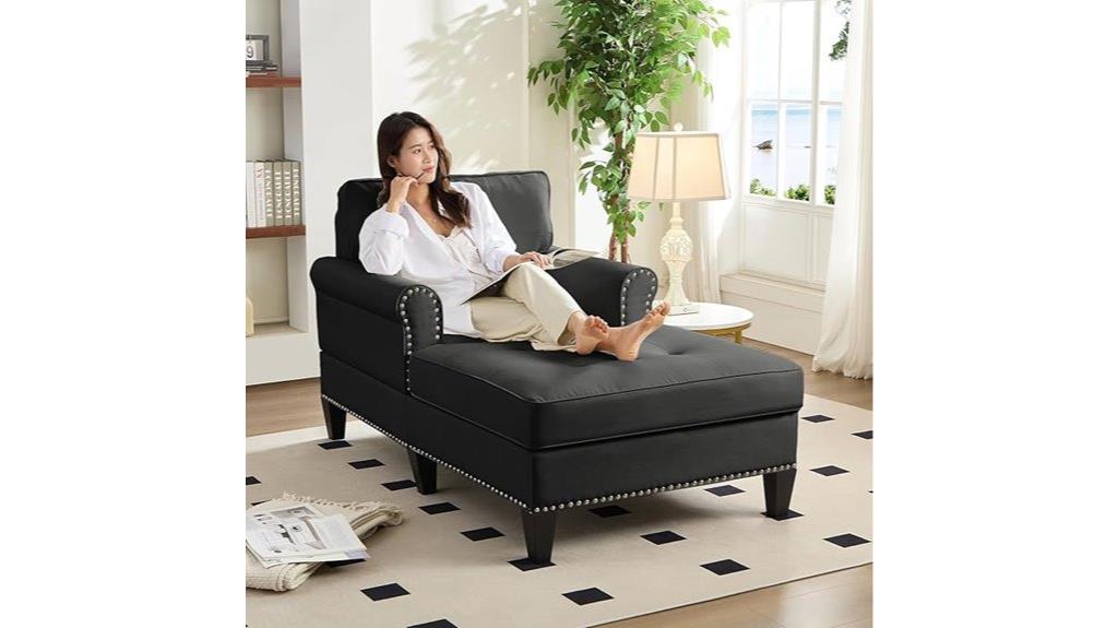 tufted riveted indoor lounge