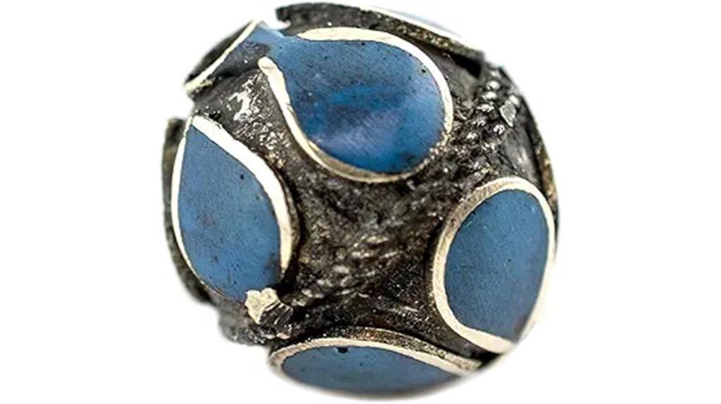 turquoise inlaid silver pendant