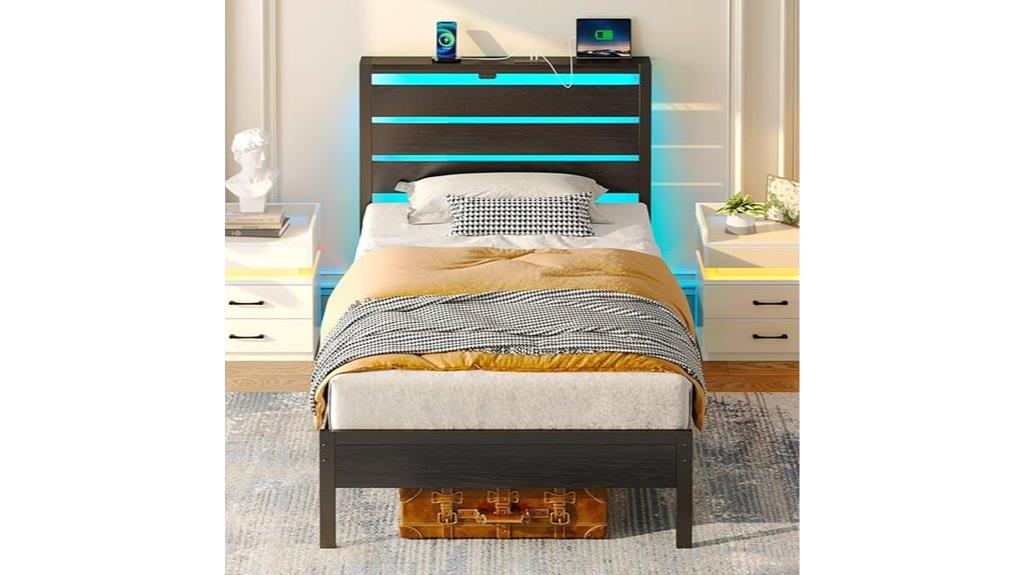 twin bed frame with usb