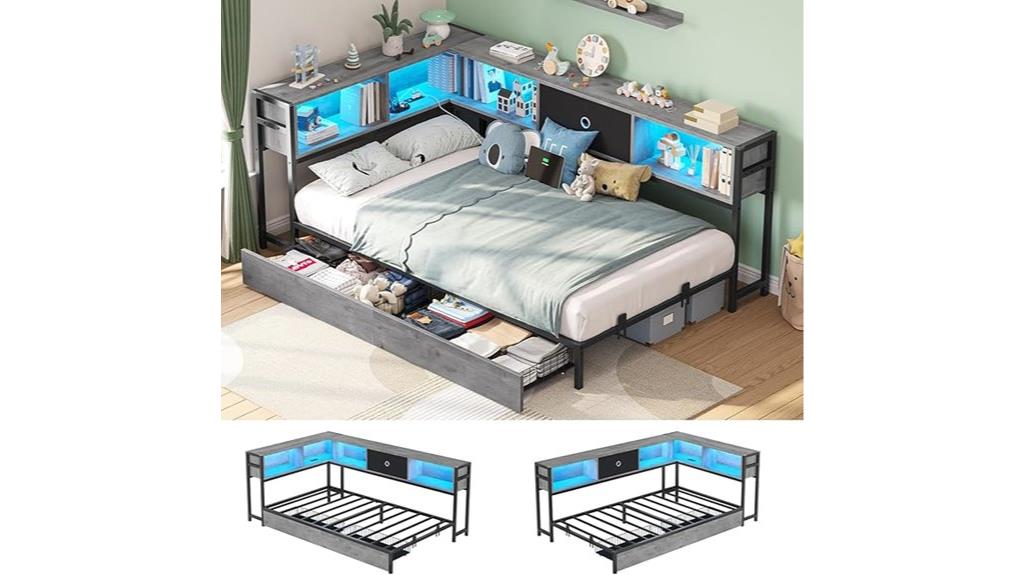 twin bed with storage