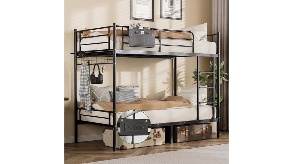 twin bunk bed with storage