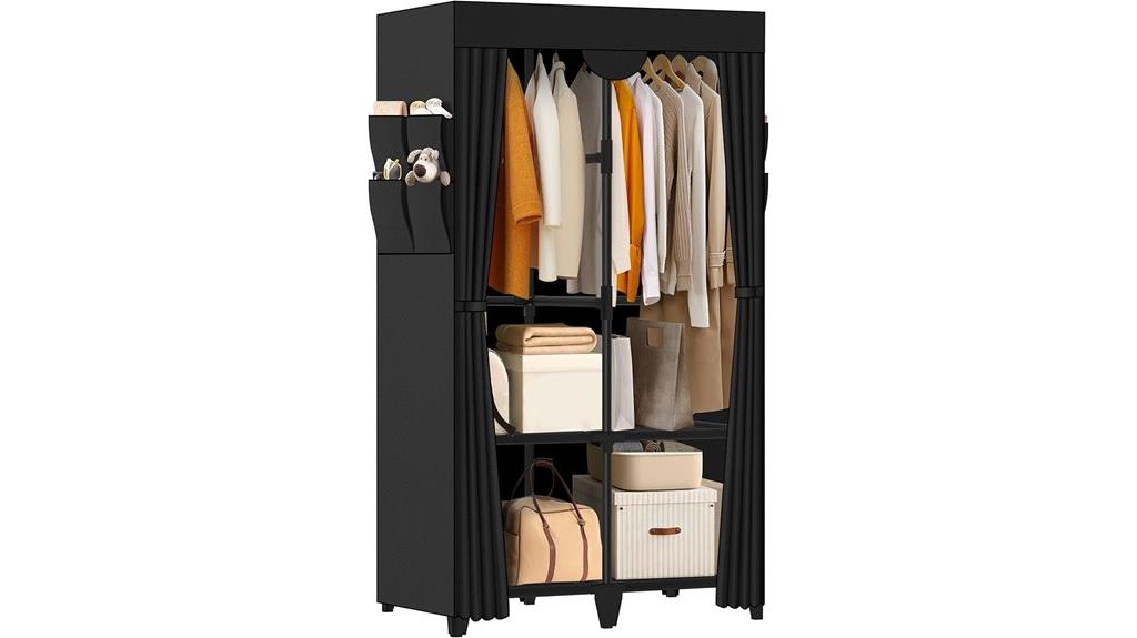 two rods shelves included