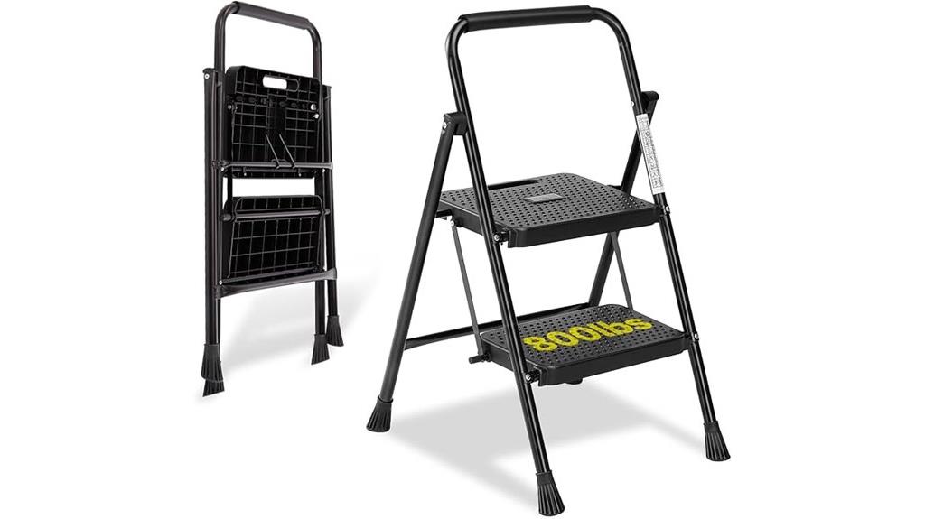two step foldable ladder
