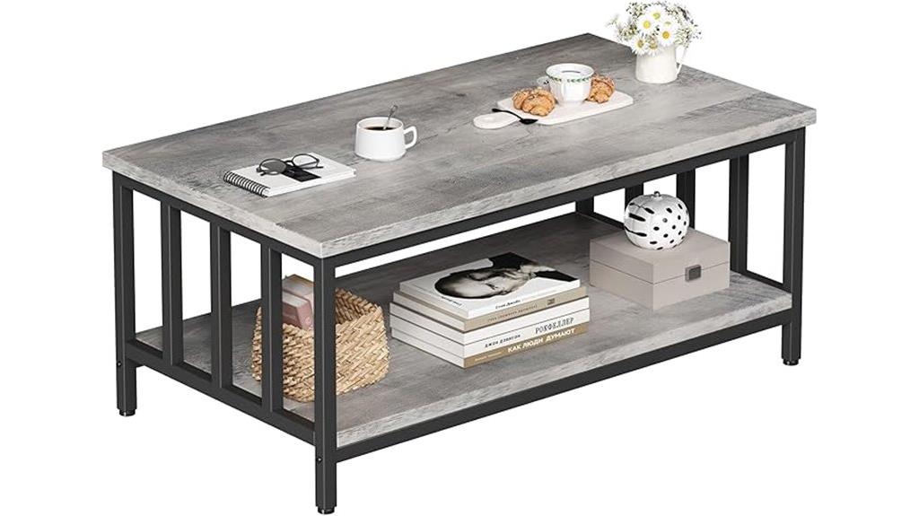 two tier storage coffee table