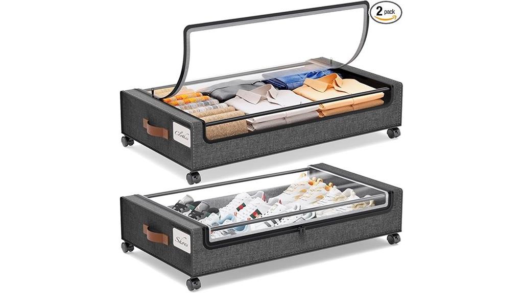 two wheeled underbed storage