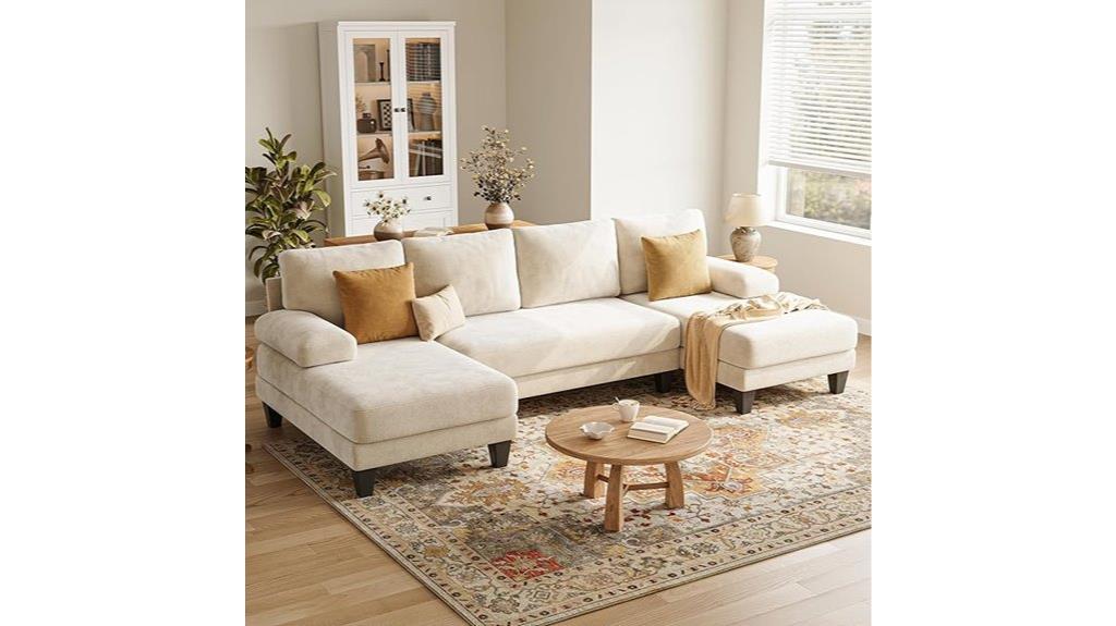 u shaped living room sofa