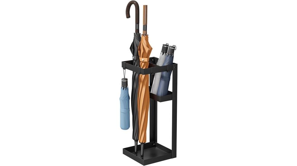 umbrella stand with hooks