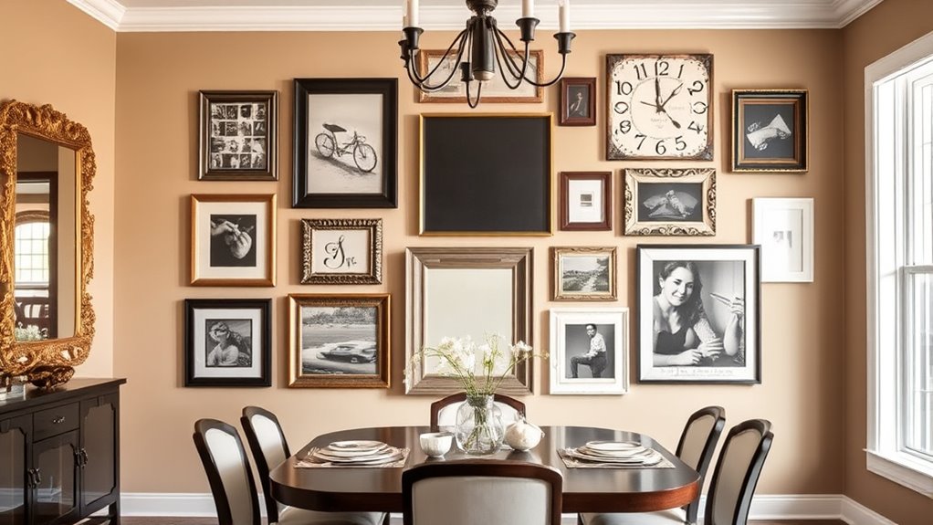 varying frame styles and sizes