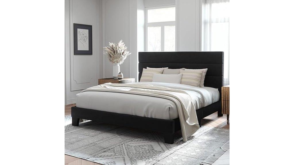 velvet headboard bed frame